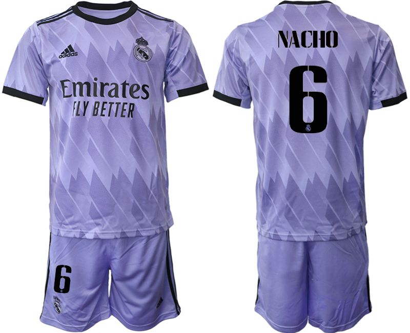 Men 2022-2023 Club Real Madrid away purple #6 Soccer Jersey->customized soccer jersey->Custom Jersey